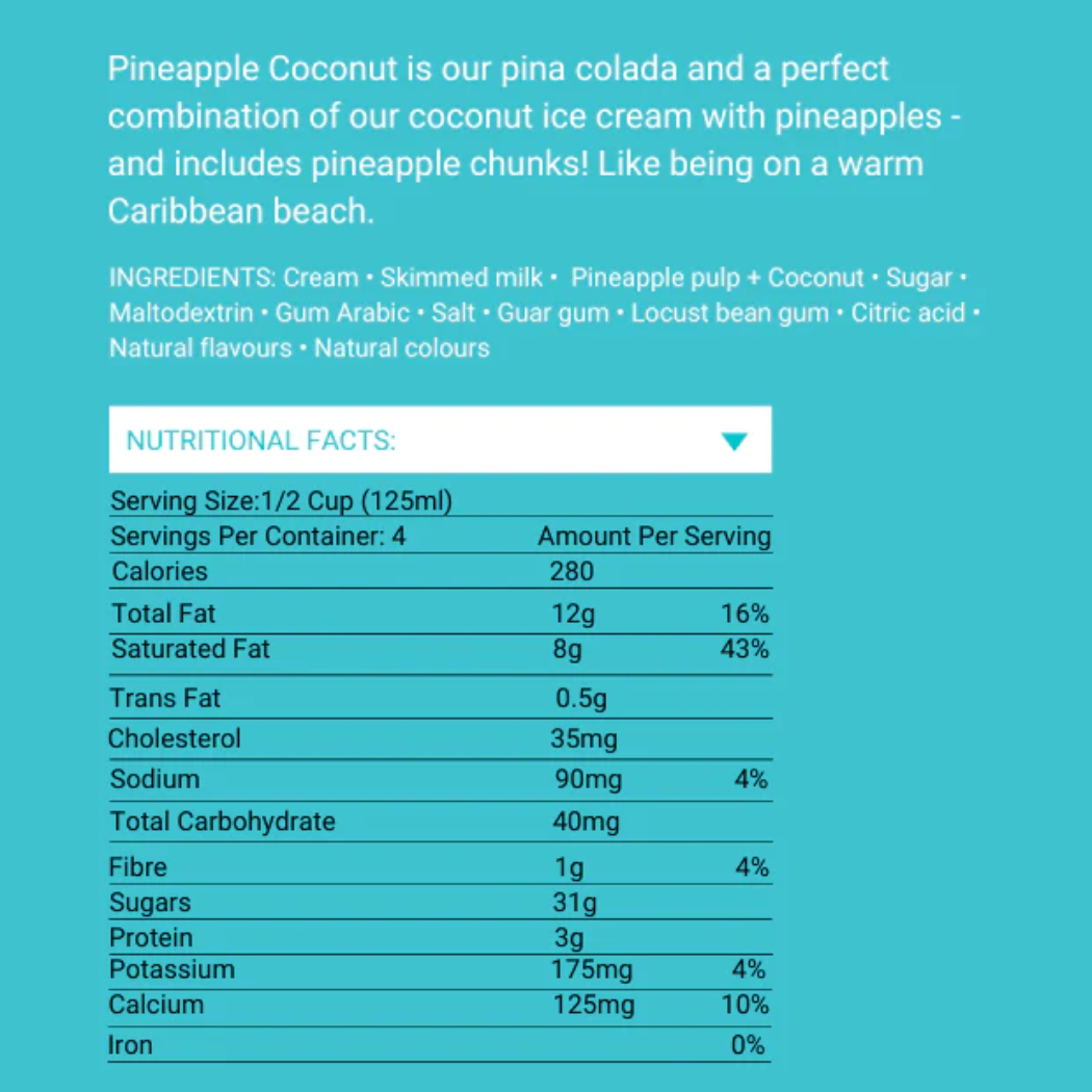 Sweet N' Nice - Wholesale Ice Cream/Sorbet - Neale's Sweet N Nice Ice Cream - Pineapple Coconut1