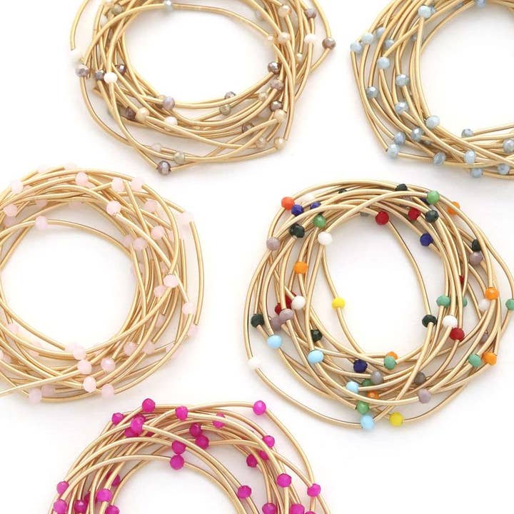 anbfashion - Wholesale Beaded Bracelet - BEADED WIRE BRACELET CB-2176