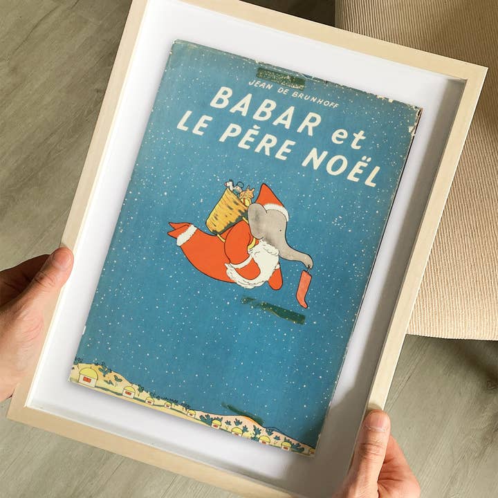 The Curious Desk - Wholesale Art Print - Babar et Le Pere Noel by Jean De Brunnoff Book Cover Print 1