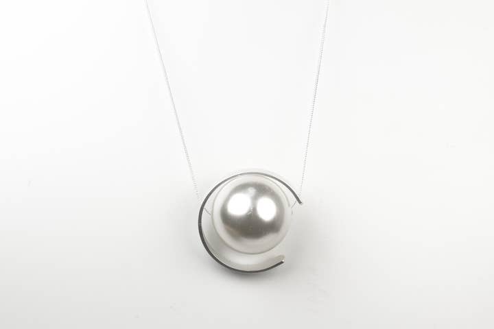 Accessoires by KHB - Wholesale Pendant/Charm Necklace - Short Bosch chain in silver2