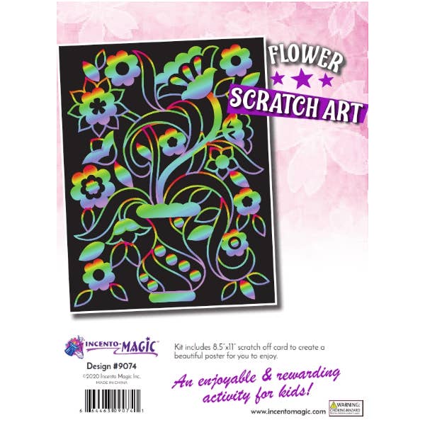9074 Flower Scratch Art for wholesale by IncentoMagic