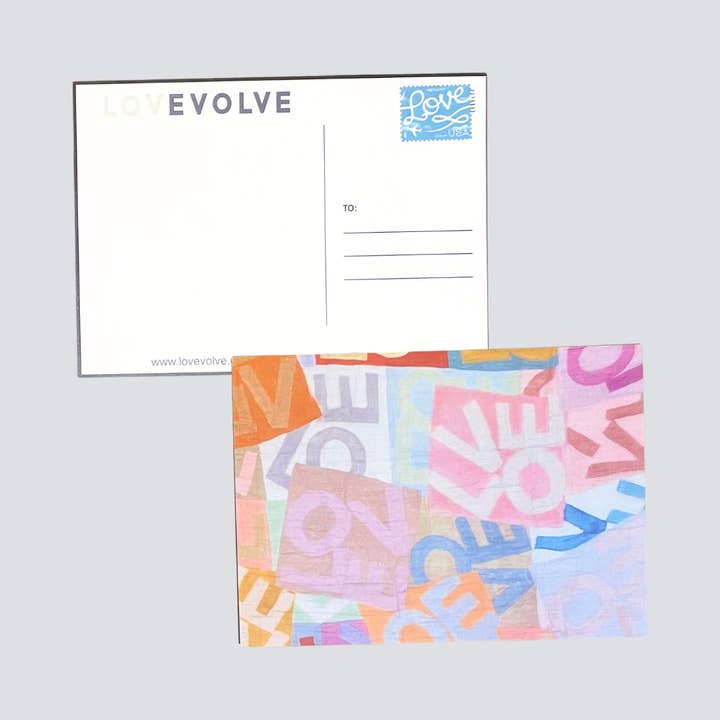 Tarjeta postal LovEvolve prefranqueada para venta al por mayor de LOVEVOLVE®️