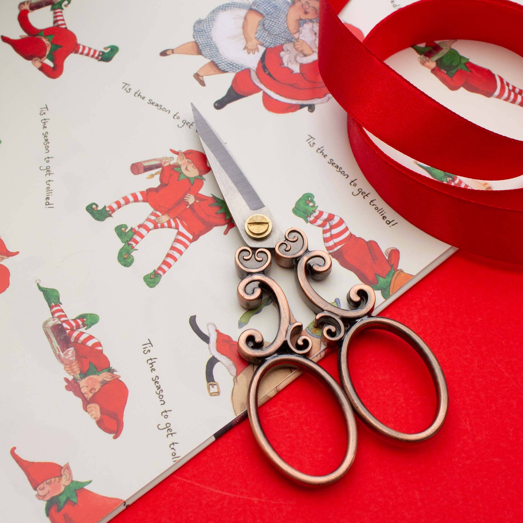 Hes Designs - Venta al por mayor Sobre de papel de regalo - Papel de regalo navideño, papel de regalo de Papá Noel y elfo de Fun Drunk2