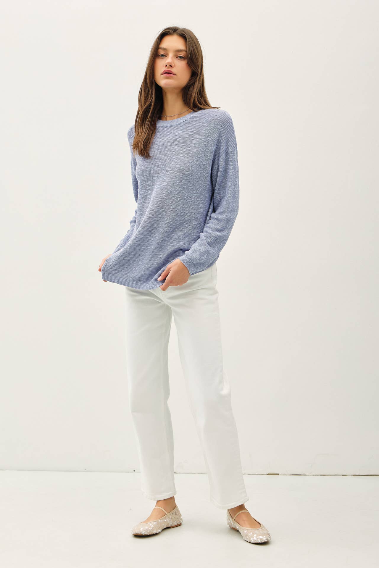 Be Cool - Wholesale Knit Sweater - Women's - LIGHTWEIGHT COTTON SLUB SWEATER 13