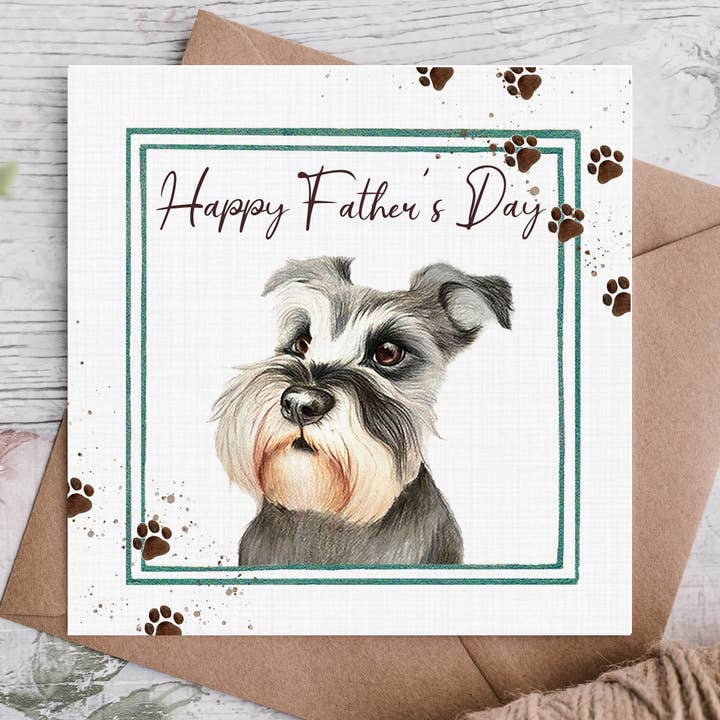 Cloud Jellybean Art – Cartão do Dia dos Pais por atacado – Cartão de Dia dos Pais Schnauzer0