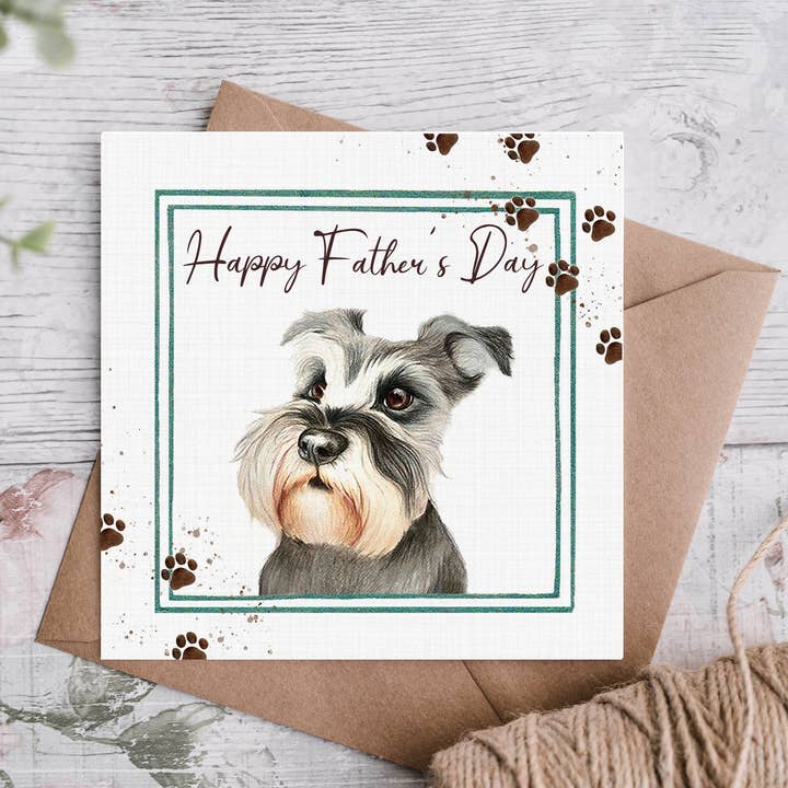 Cloud Jellybean Art – wholesale Father’s Day card – Schnauzer Fathers Day Card