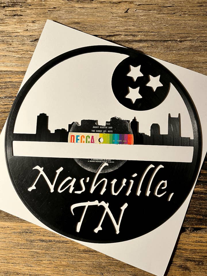 Nashville Buntes Plattenschild für den Großhandel von Music City Made