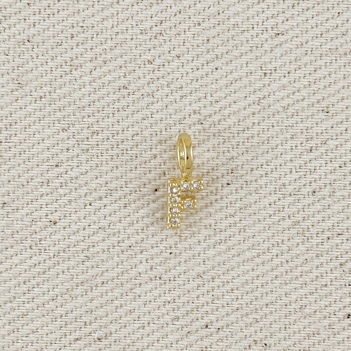 GoldFi – wholesale Individual charm/pendant – 18k Gold filled  Micro CZ Initial Letter Charm6