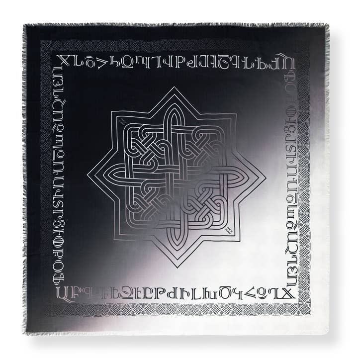Anet’s Collection - Wholesale Scarf - Women's - Armenian Alphabet and Eternity Scarf