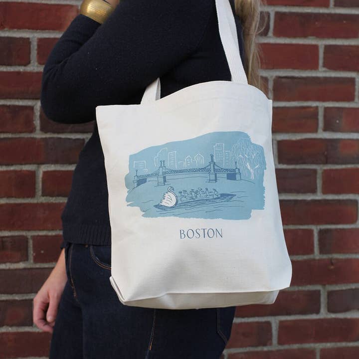 Albertine Press - Wholesale Tote Bag - Unisex - Boston Cityscape Tote Bag1