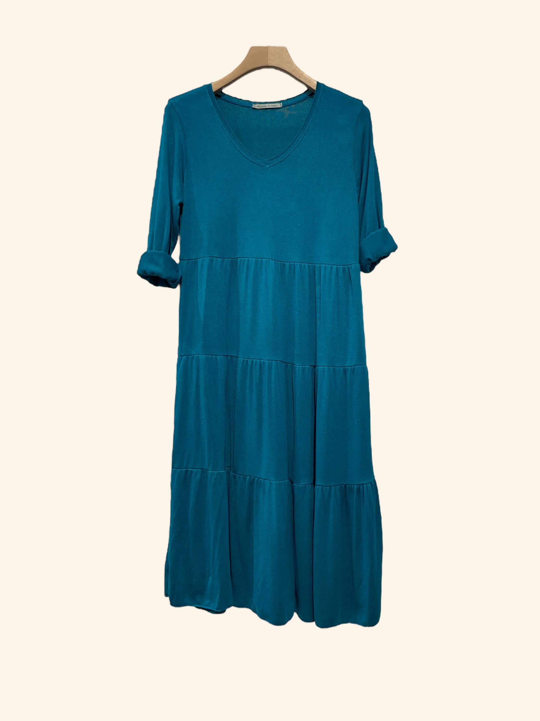 Nota bene - Wholesale Dress - Women's - Solid color fine knit dress Art 21059