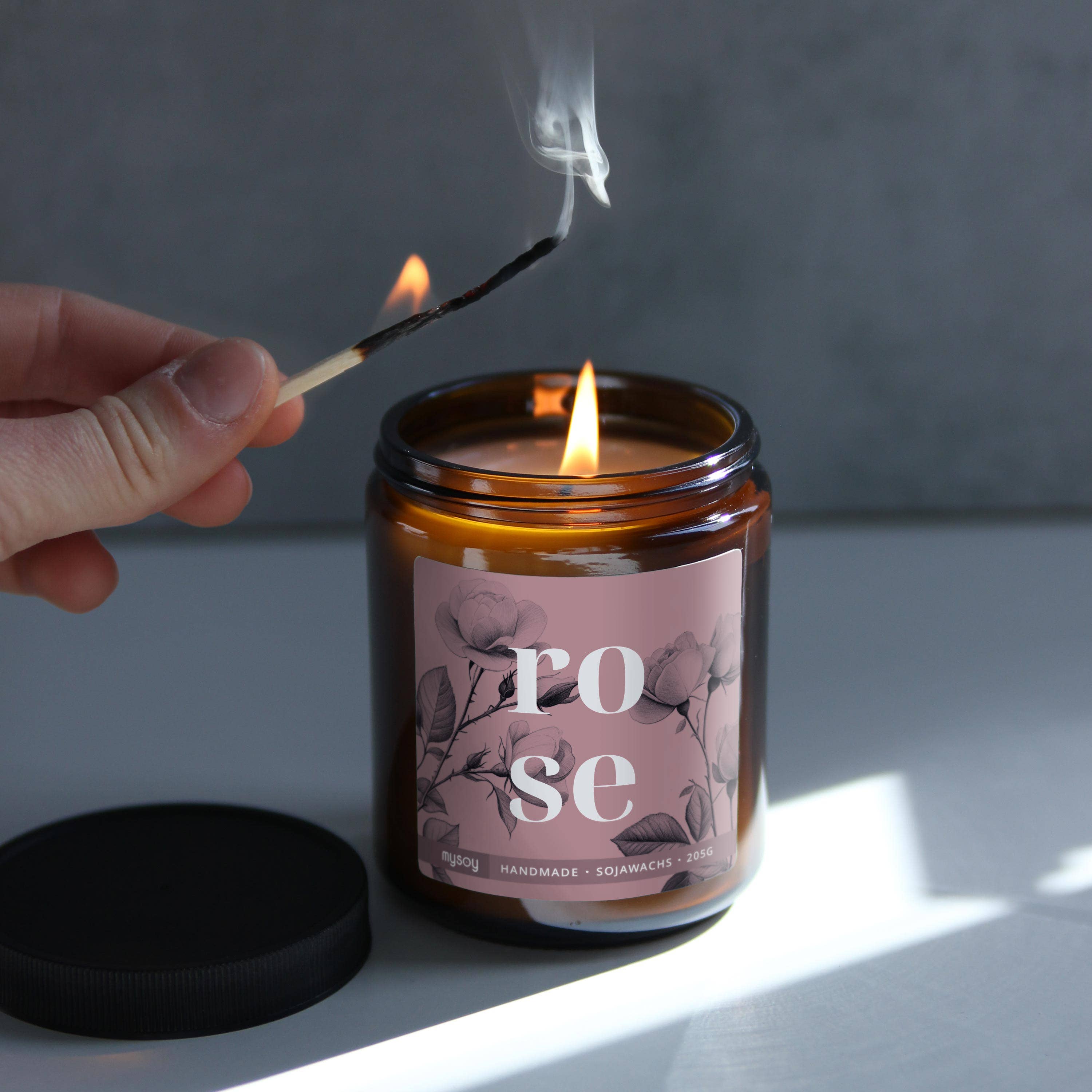 mysoy‎® Duftkerzen-Manufaktur - Vente Bougie en bocal - bougie parfumée en verre blooom | Rose2