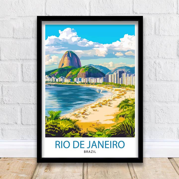 Rio de Janeiro Brazil Travel Poster for wholesale by InkNPrintz