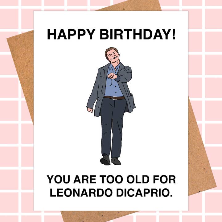 Pop Hot Cards - Vente Cartes d'anniversaire - Carte d'anniversaire Leonardo Dicaprio | Carte Pop Culture