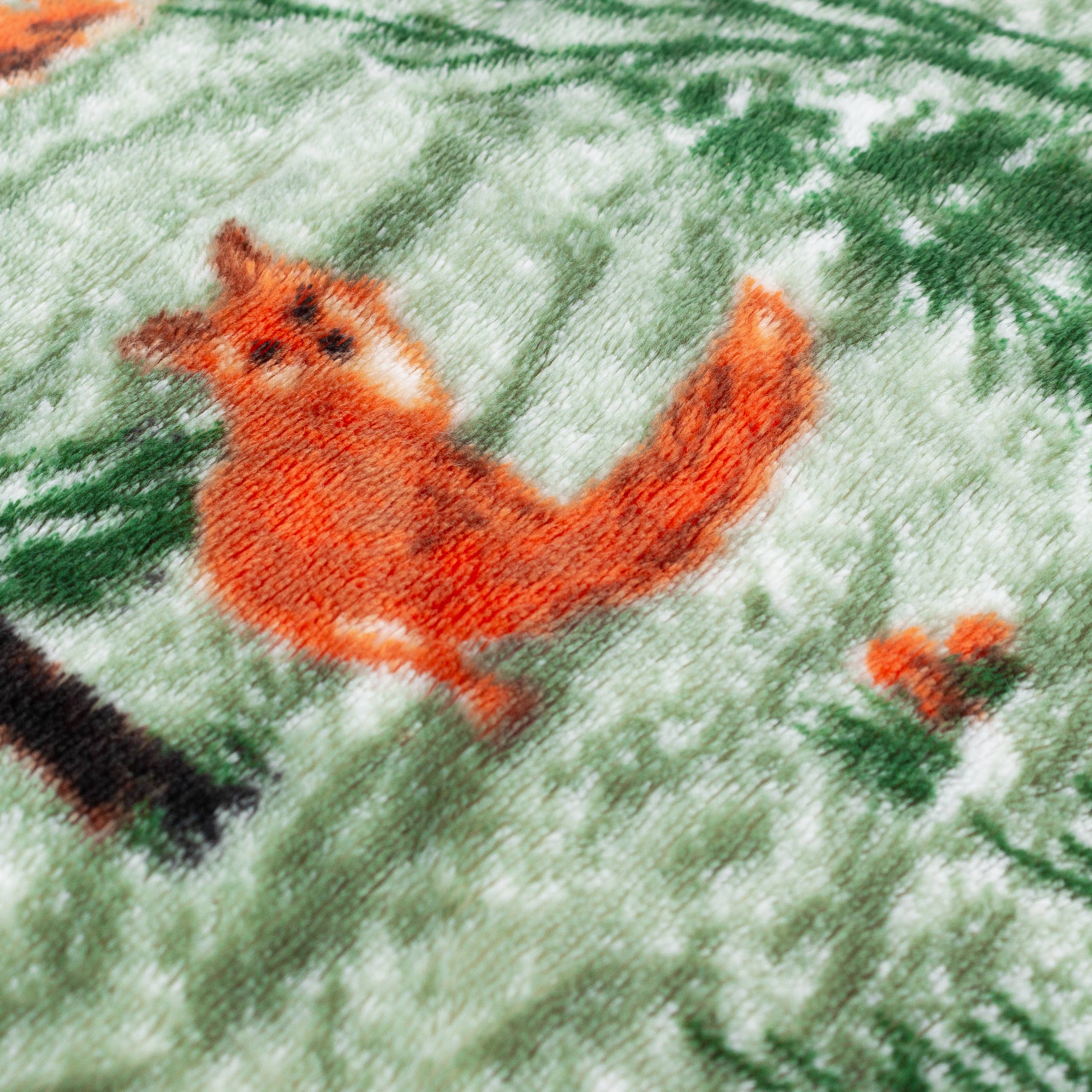 Lodge Wood Sherpa Fleece Throw Oak Green for wholesale on Faire4