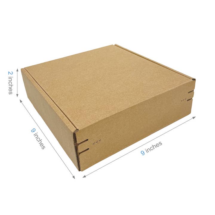 40pcs 9"x9"x2" Kraft Corrugated Paper Mailer Boxes for wholesale by Kis Paper