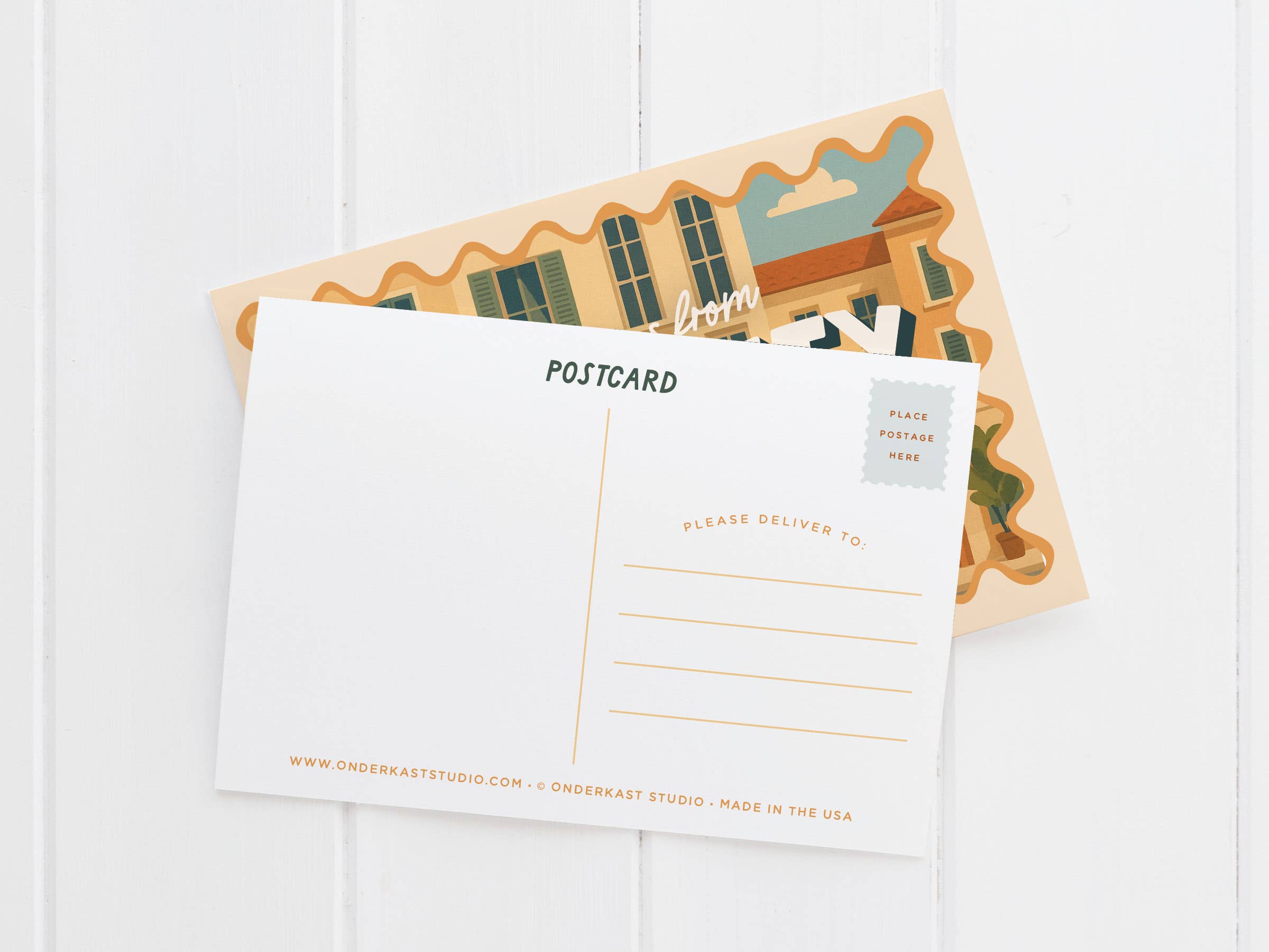 Easyhand Goods – formerly Onderkast - Wholesale Postcard - Custom Main Street Scenery Postcard1