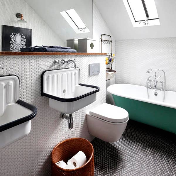 WS Tiles - Wholesale Wall Tile - Retro 1" Hexagon Porcelain Tile, Matte Finished Floor & Wall Tile - 9.19 Square Feet Per Carton - White7