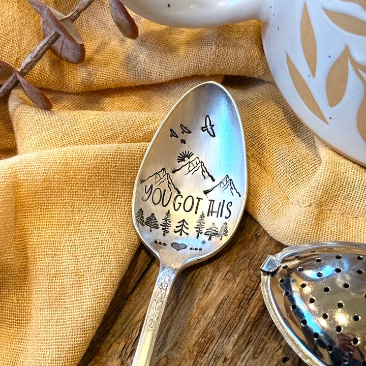 The WildSmith - Wholesale Flatware Serving Piece - Stamped Teaspoon, nature, it’s a new day!3
