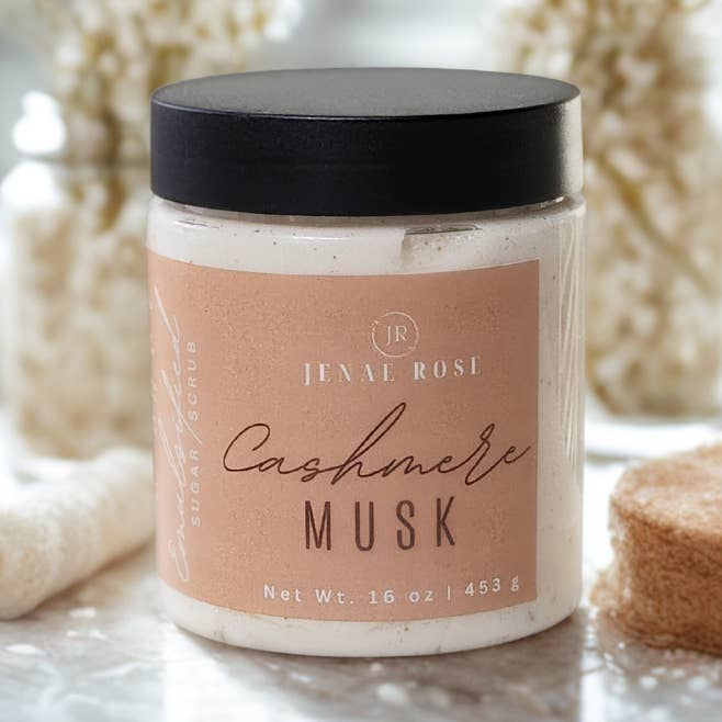 Cashmere Musk Emulsified Sugar Scrub (16 oz) for wholesale by Jenae Rose