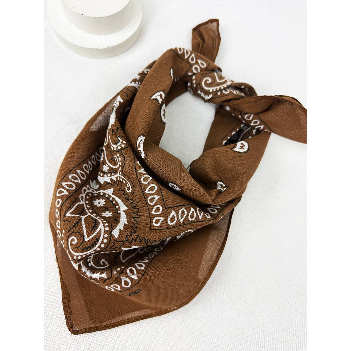 Brown Pasley Pattern Bandanas for wholesale on Faire3
