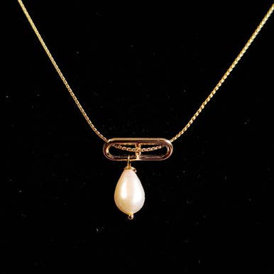 Élégance Libre – Collier Trombone Avec Perle Baroque pour la vente par Pompon La Tulipe