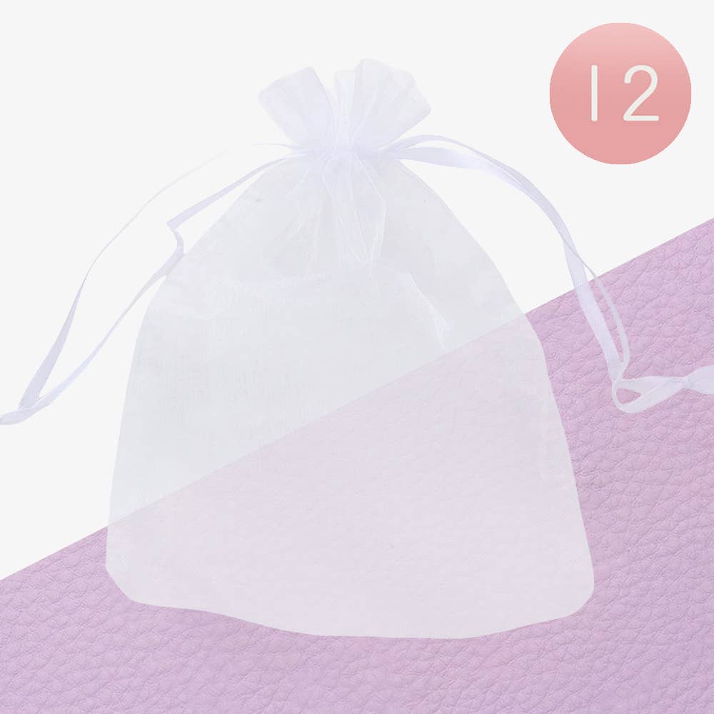 Sensibling Corp. - Wholesale Gift Bag - 12PCS - 6.75 X 9.5 Ribbon Organza Gift Bags
3