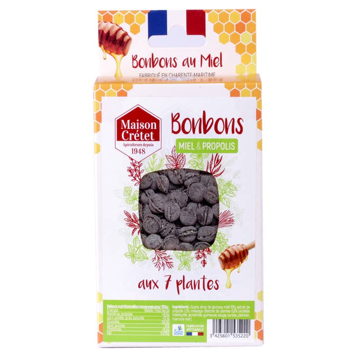 Honey and propolis candies with 7 plants 150g for wholesale by Maison CRÉTET