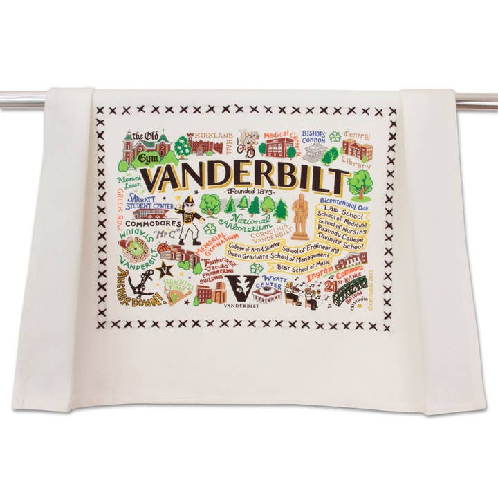 Vanderbilt University Collegiate Dish Towel for wholesale by catstudio