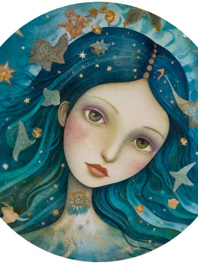 Ocean Siren: Ocean Blue | Abschlussaufkleber 10stk. für den Großhandel von Fripperies