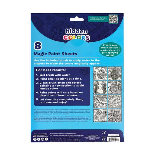 OOLY - Wholesale Art Set - Kids & Baby - Hidden Colors Magic Paint Sheets (9 PC Set)- Magic Ocean