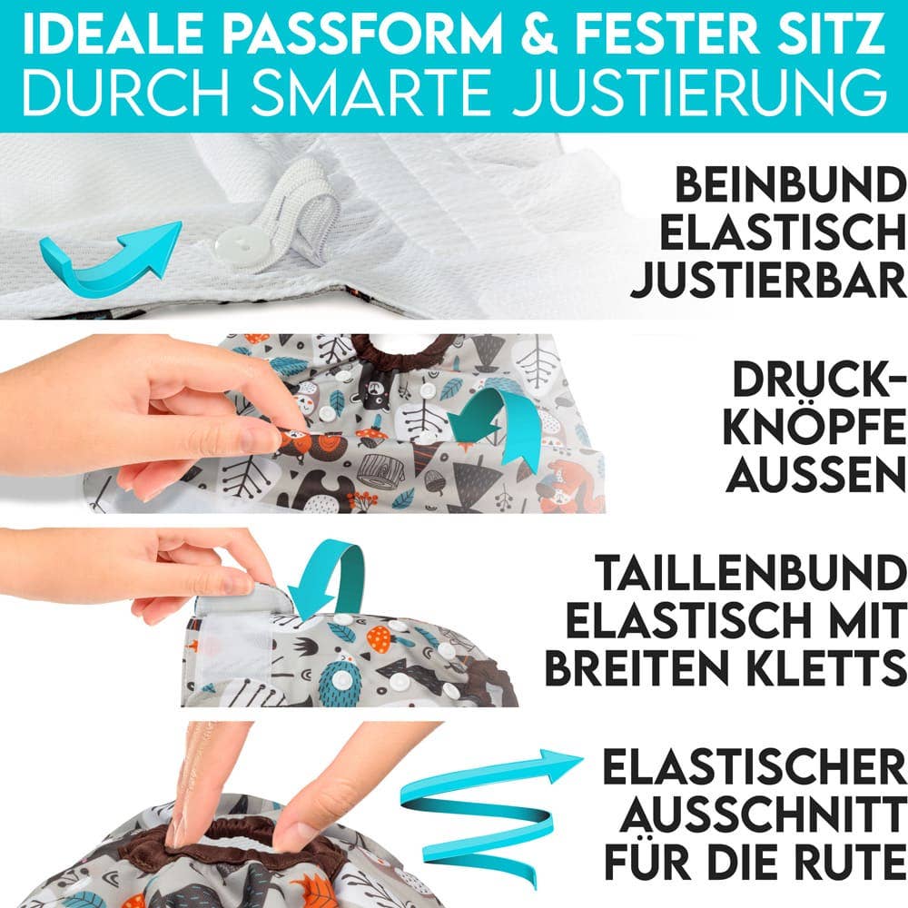 H.I.K. GmbH - Wholesale Pet Diaper - Dog - DOG IS KING 3x Absorbent Dog Diapers Female (Forest Animals)6