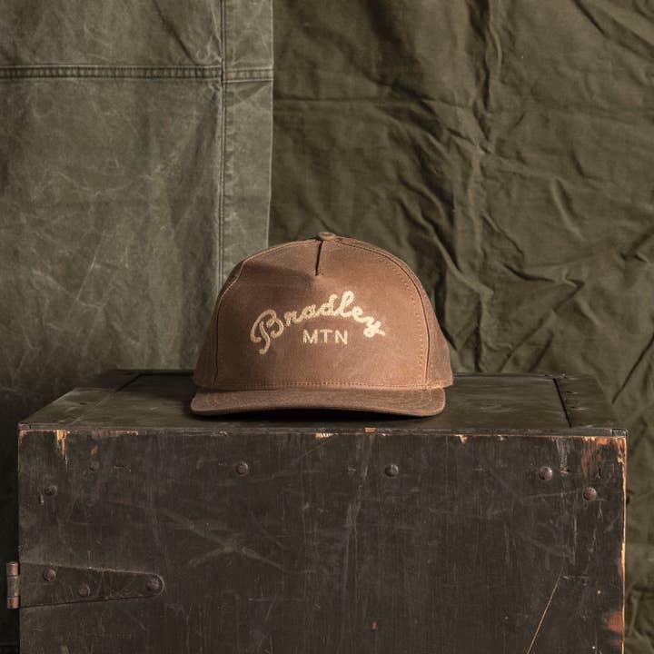 Bradley Mountain - Wholesale Baseball Cap - Men's - Chainstitch Camper Hat - Havana1