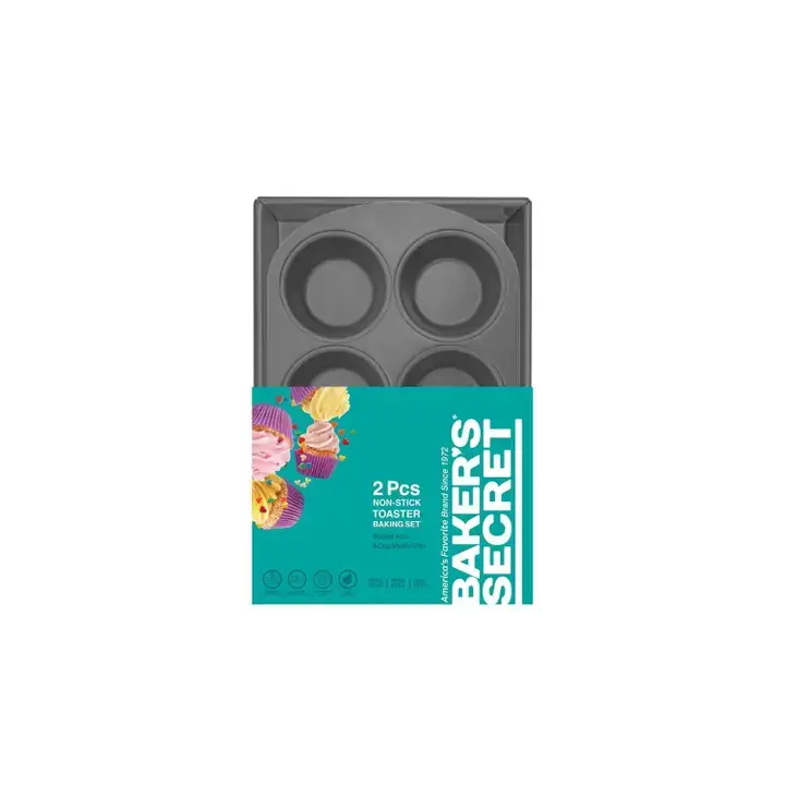 ARTONUSA - Wholesale Baking Dish - Baker's Secret Essential Toaster Oven Set: 6 Cup Muffin Pan,0