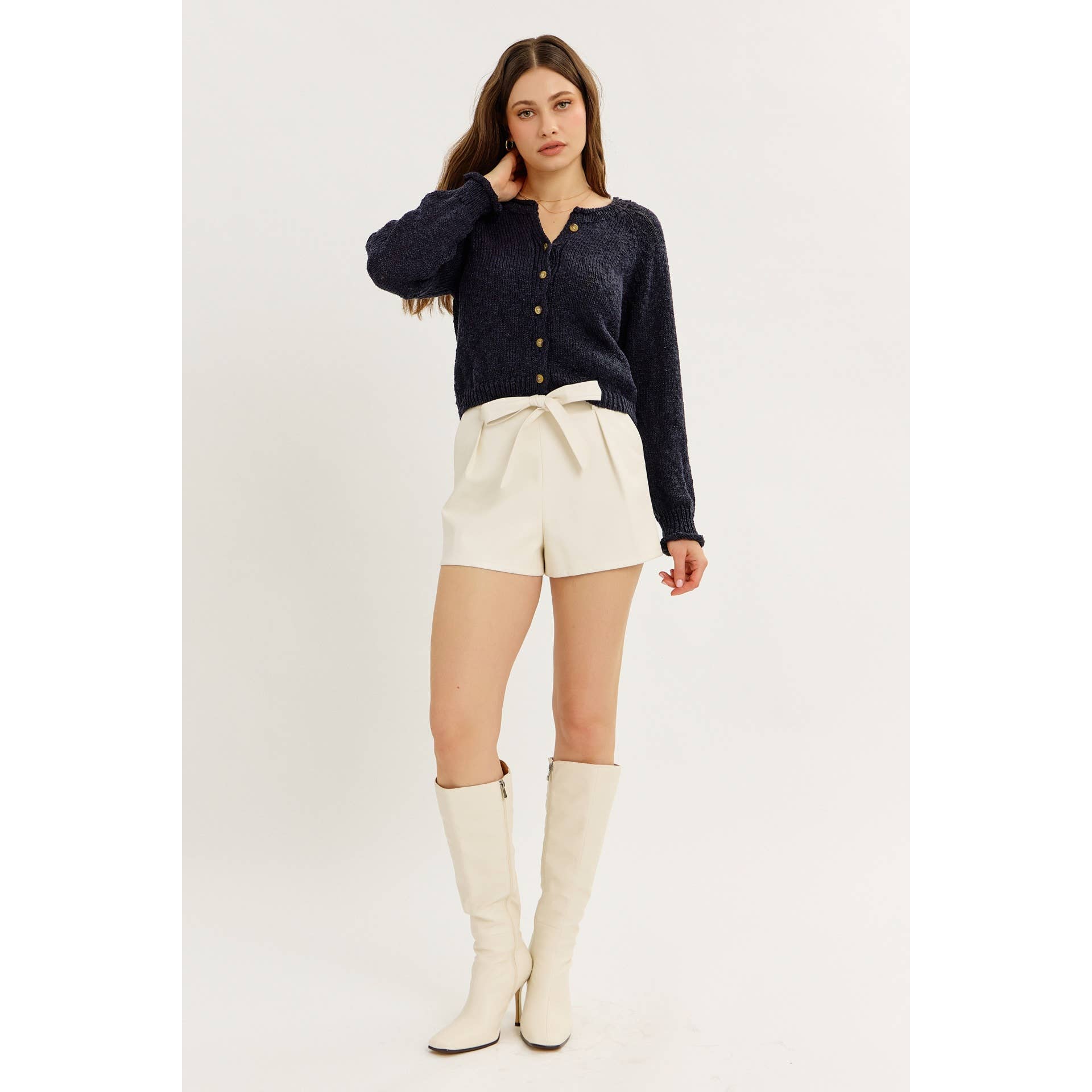 idem ditto – Engroshandel Cardigan - Dame – LETSTRUKTURERET CARDIGAN MED KNAPPER7