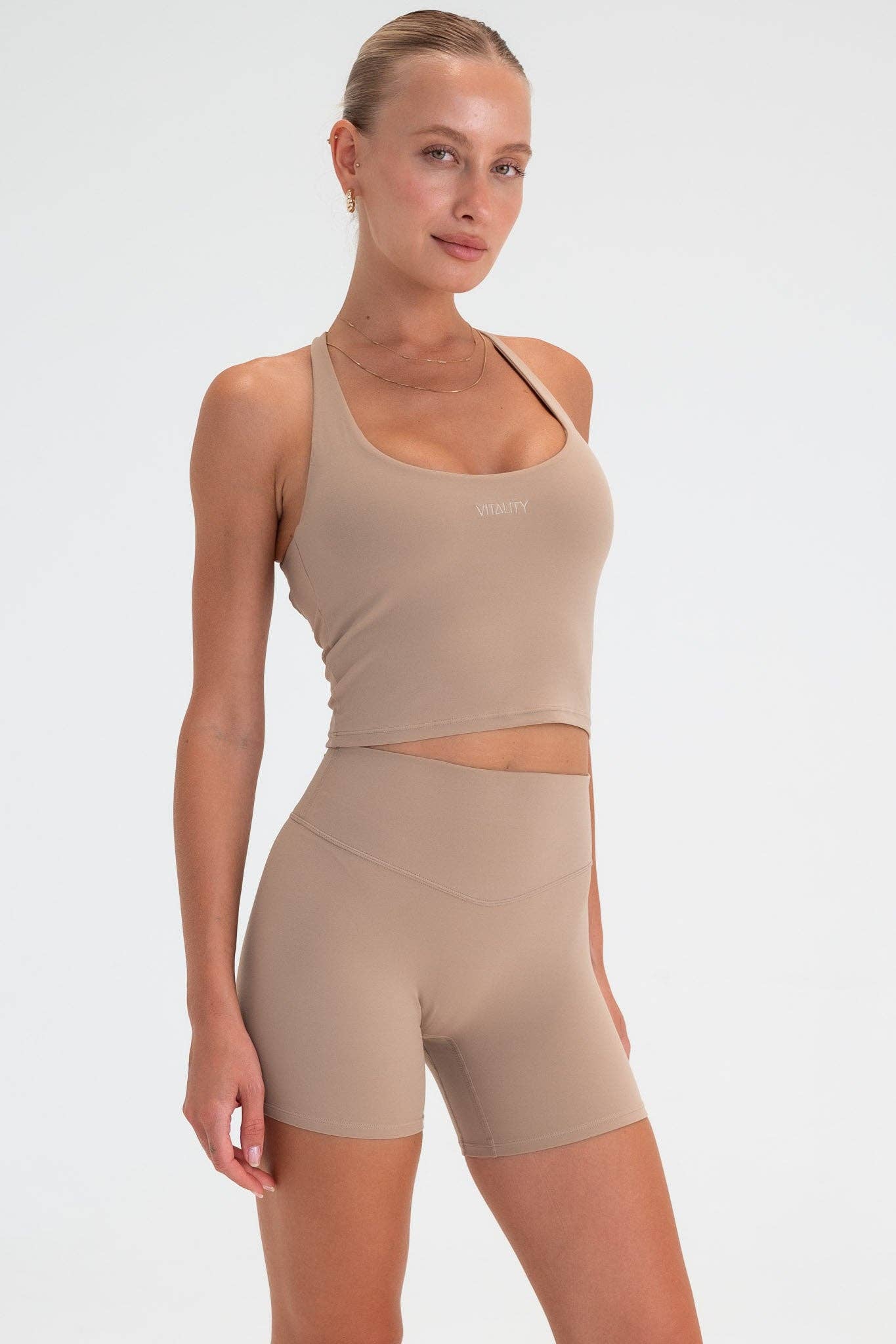 Vitality – Engroshandel Sportstop – til kvinder – Cloud II™ Snøre Tanktop - Khaki4