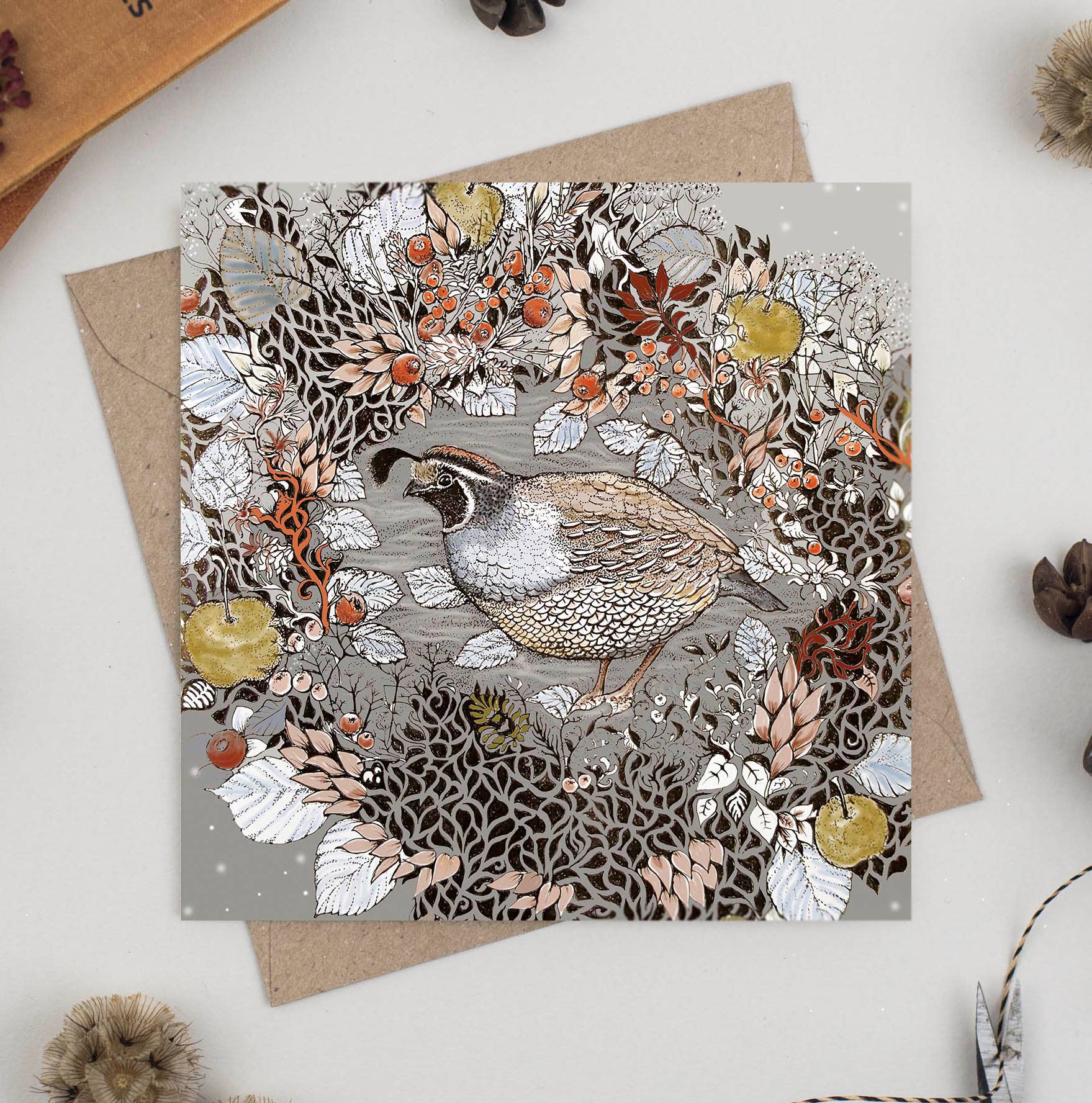 Fay's Studio - Wholesale Everyday greeting card - Quail Greeting Card