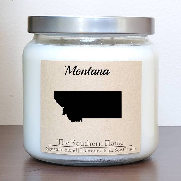 Montana State Candle | Homesick Candle | Long Distance Gift for wholesale by The Southern Flame