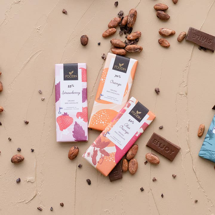 Foodin – Großhandel Schokoriegel – Lebkuchen aus roher Schokolade 51%, Bio 40 g