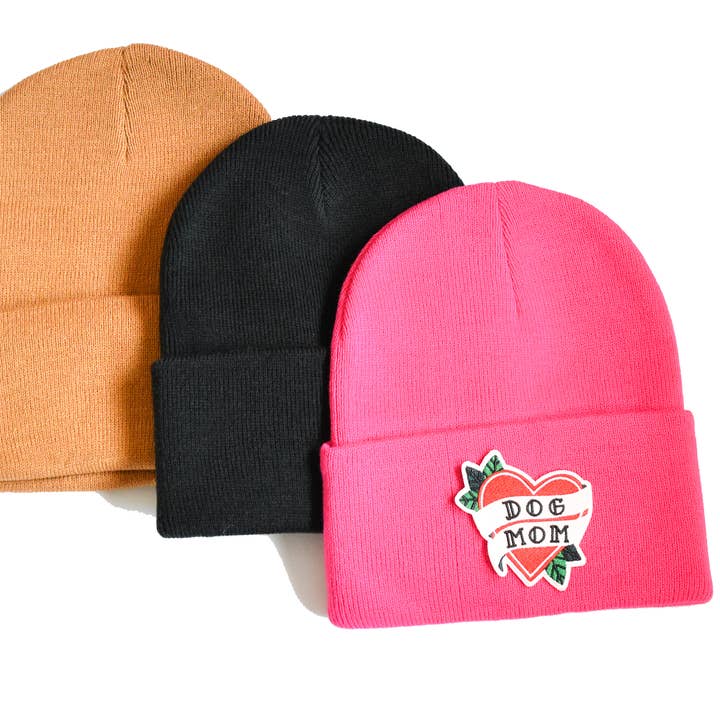 Dog Mom Beanie for wholesale by Dope Dog Co