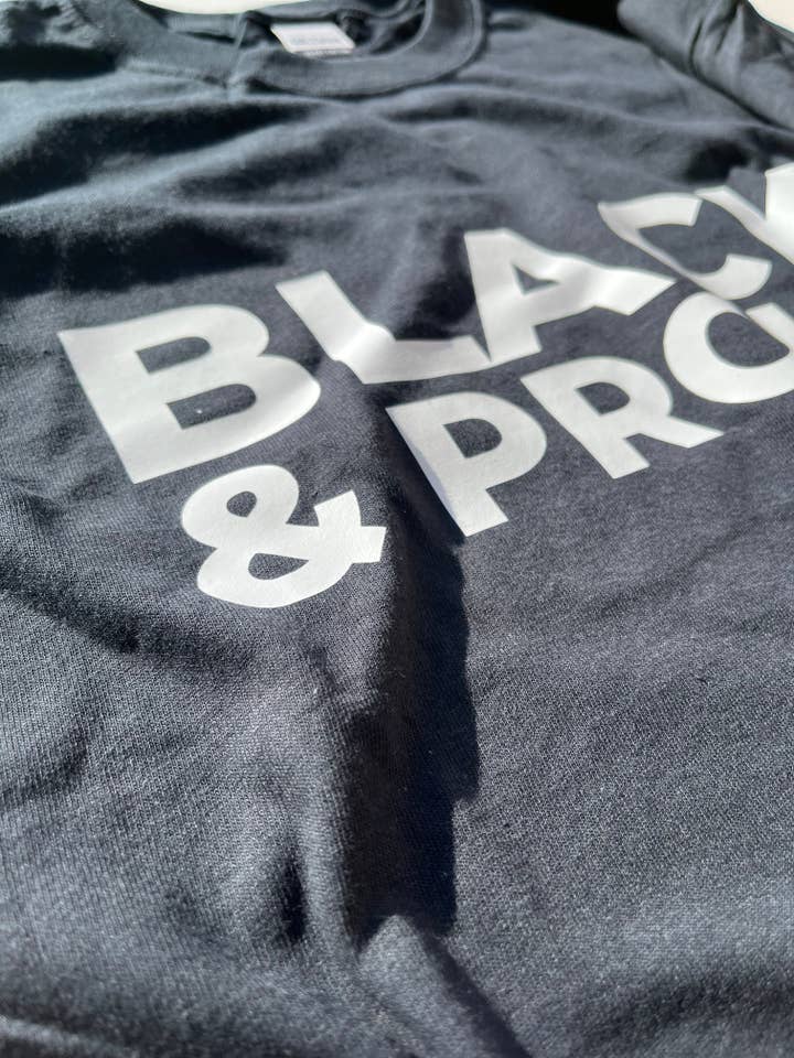 Ebony Notes Company - Wholesale Screen Printed T-Shirt - Unisex - Black & Proud Shirt1