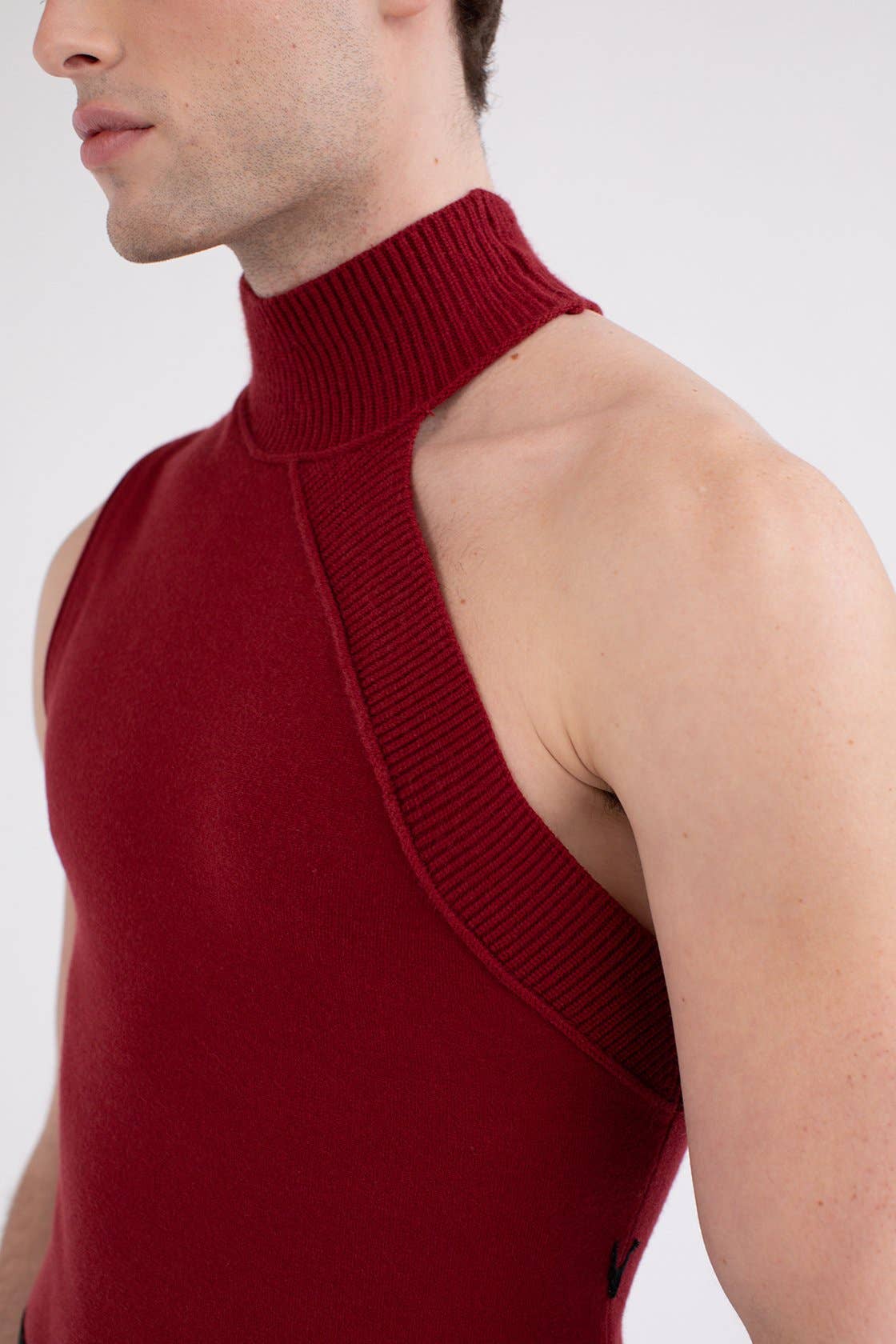 FANG - Wholesale Knit Top - Women's - Asymmetrical Turtleneck Knit Tank1