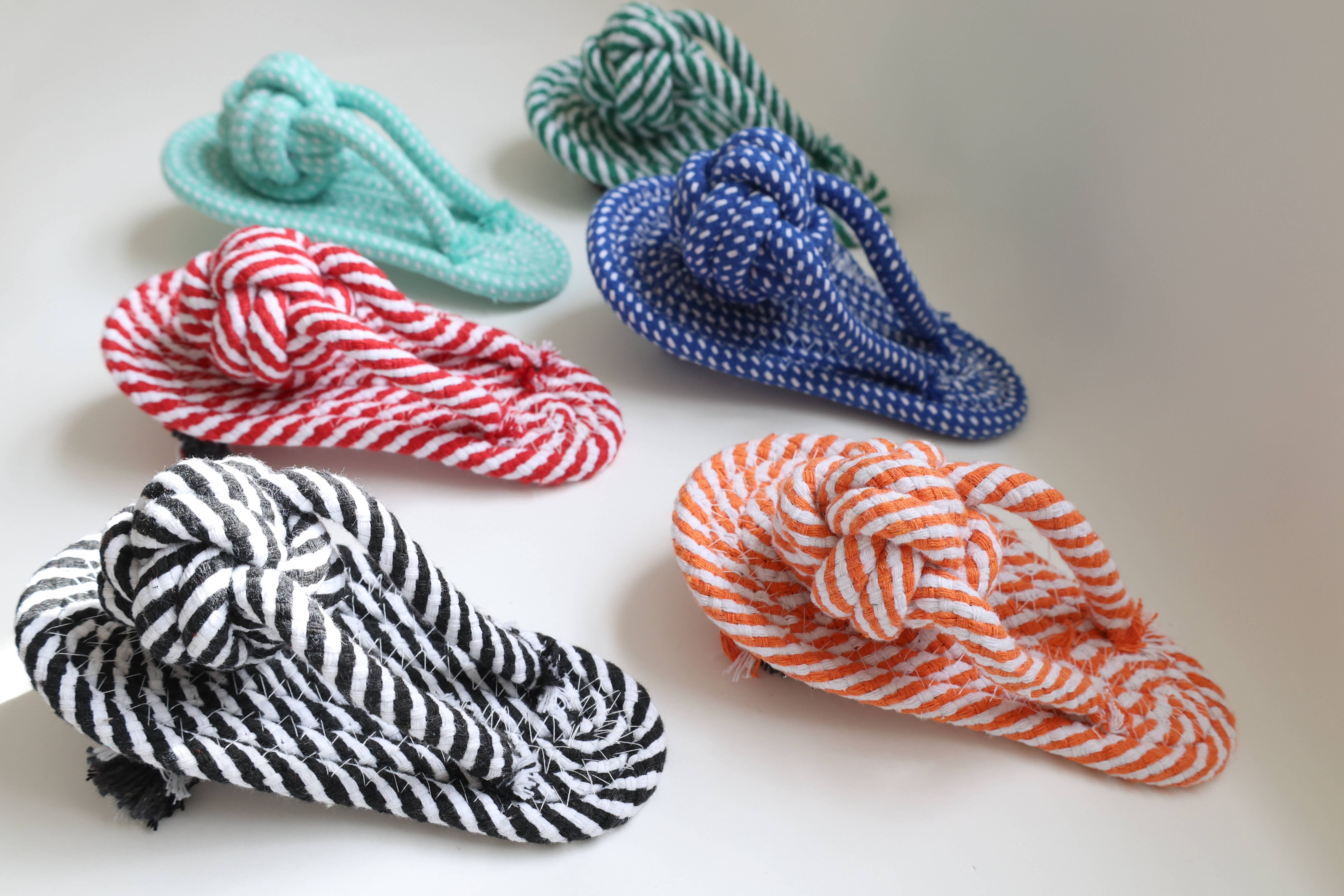 Monli Handcrafted Pet Toys - Vendita all'ingrosso Giocattolo di corda - Cani - Giocattolo per cani a forma di pantofole fatte a mano, giocattoli divertenti per cani8