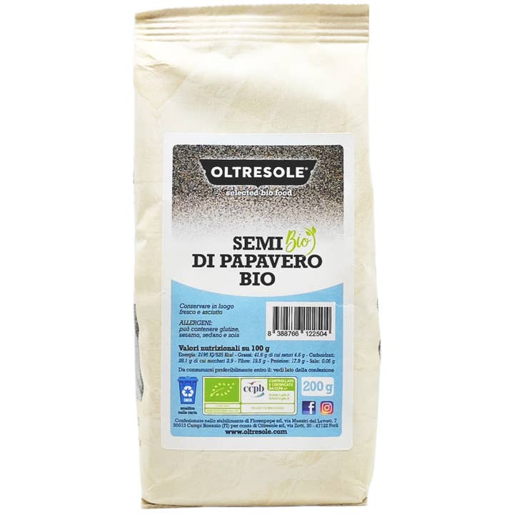 Oltresole - Vendita all'ingrosso Semi/Chicchi - Semi Di Papavero Bio 200 G