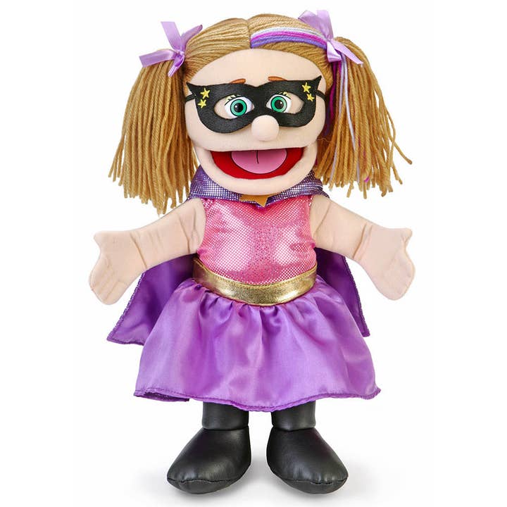 Silly Puppets - Wholesale Puppet - Kids & Baby - Silly Puppets Superhero, Girl, Peach Skin (14")