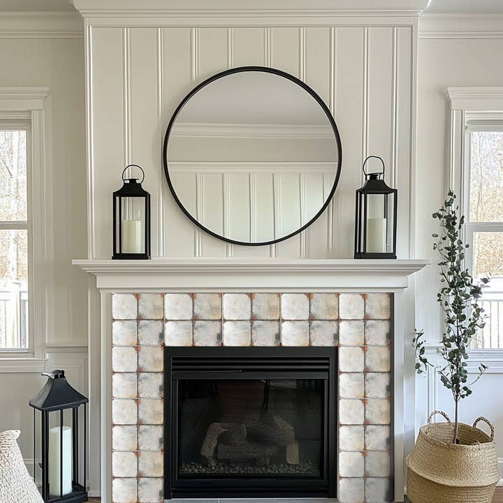 Mi Alma LLC - Wholesale Wall Tile - Gray Self-adhesive Tile Stickers Peel and stick stair treads Vintage tilePeel and Stick Tile Stickers for easy bathroom tiles cover Model - R1613