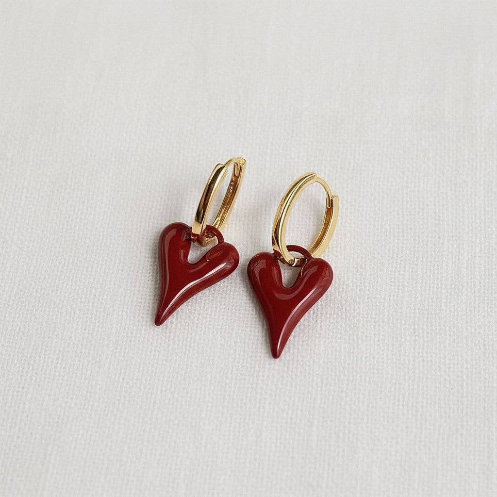 Ellemadera - Wholesale Dangle Earrings - Elegant Heart Design Earrings1