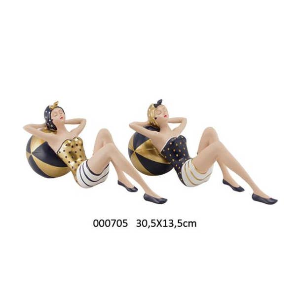 Reclining Bather on 'Vedette' Ball 30.5 X 13 X 13.5 cm for wholesale by Faye