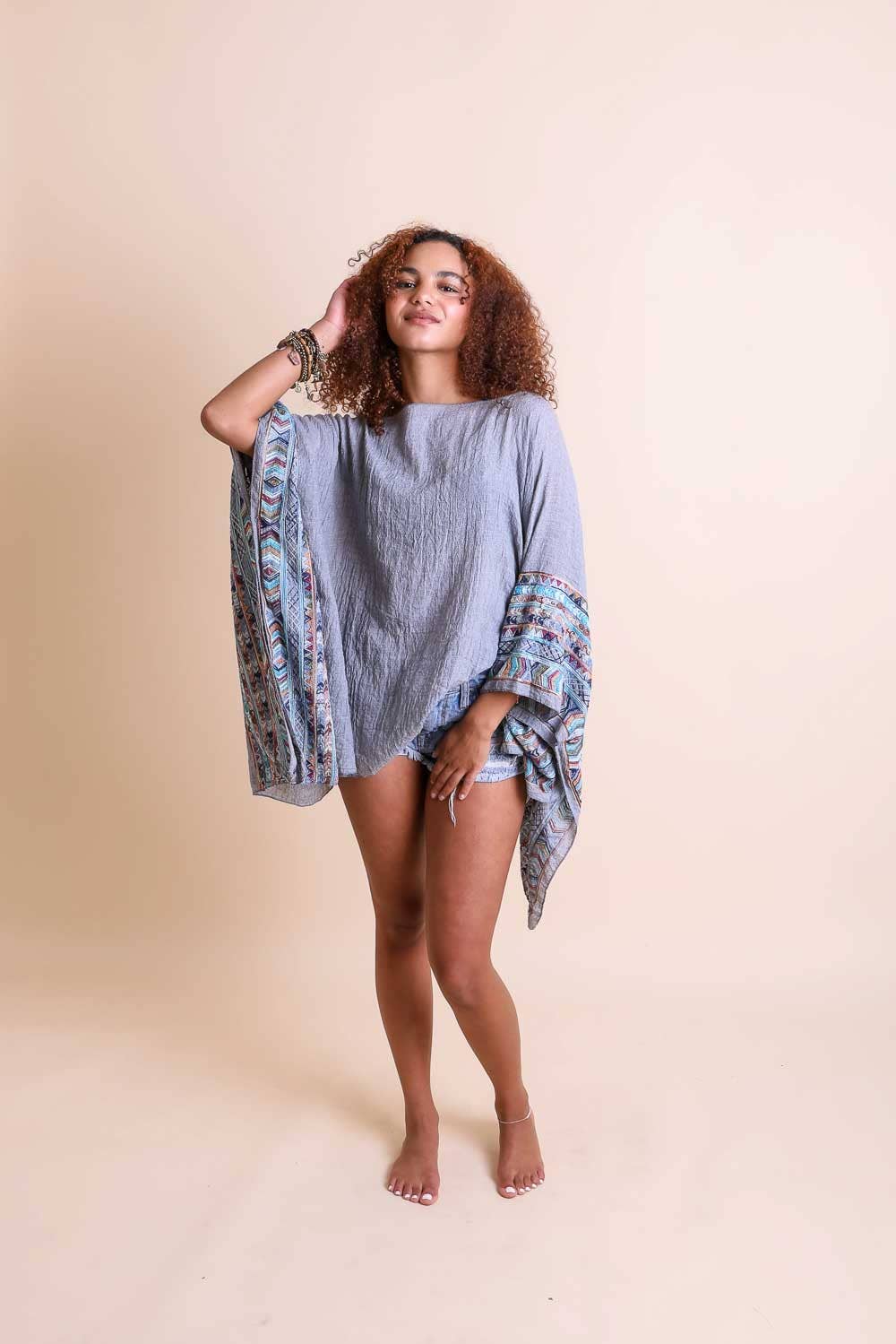 Leto Accessories - Wholesale Kimono - Women's - Bestseller Geometric Embroidered Tunic 🌸 | Versatile Wear2