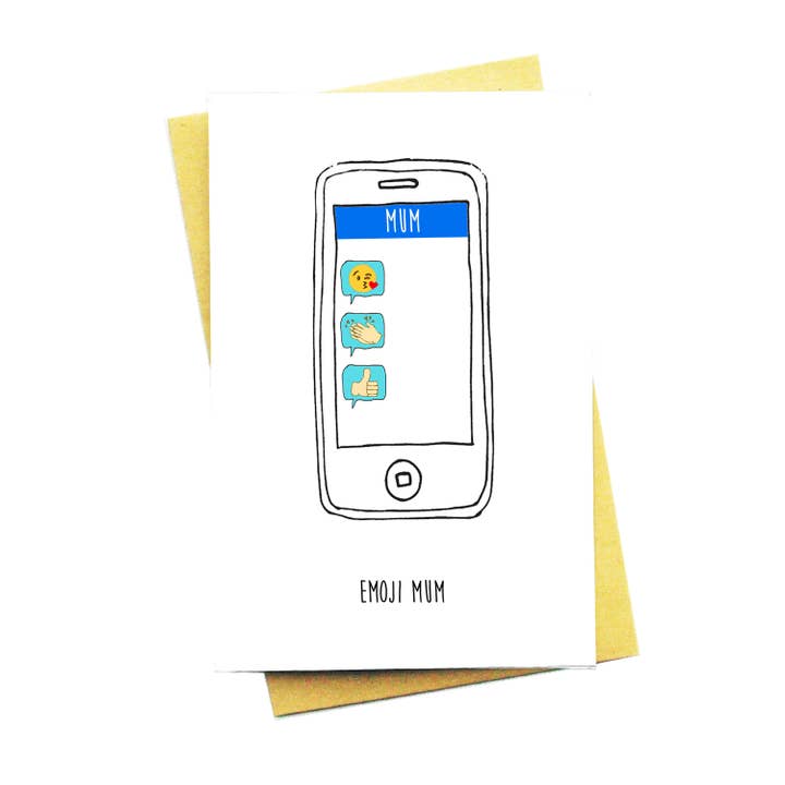 Biglietto di auguri con emoji per la vendita all'ingrosso da parte di Nocturnal Paper